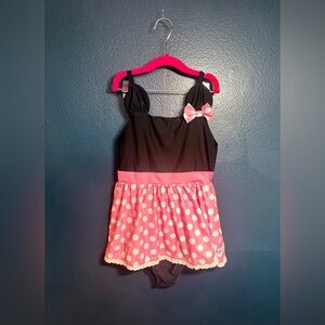 Minnie Mouse 3 piece set Bella & Oni swimsuit kids 10/12- Pink and Black